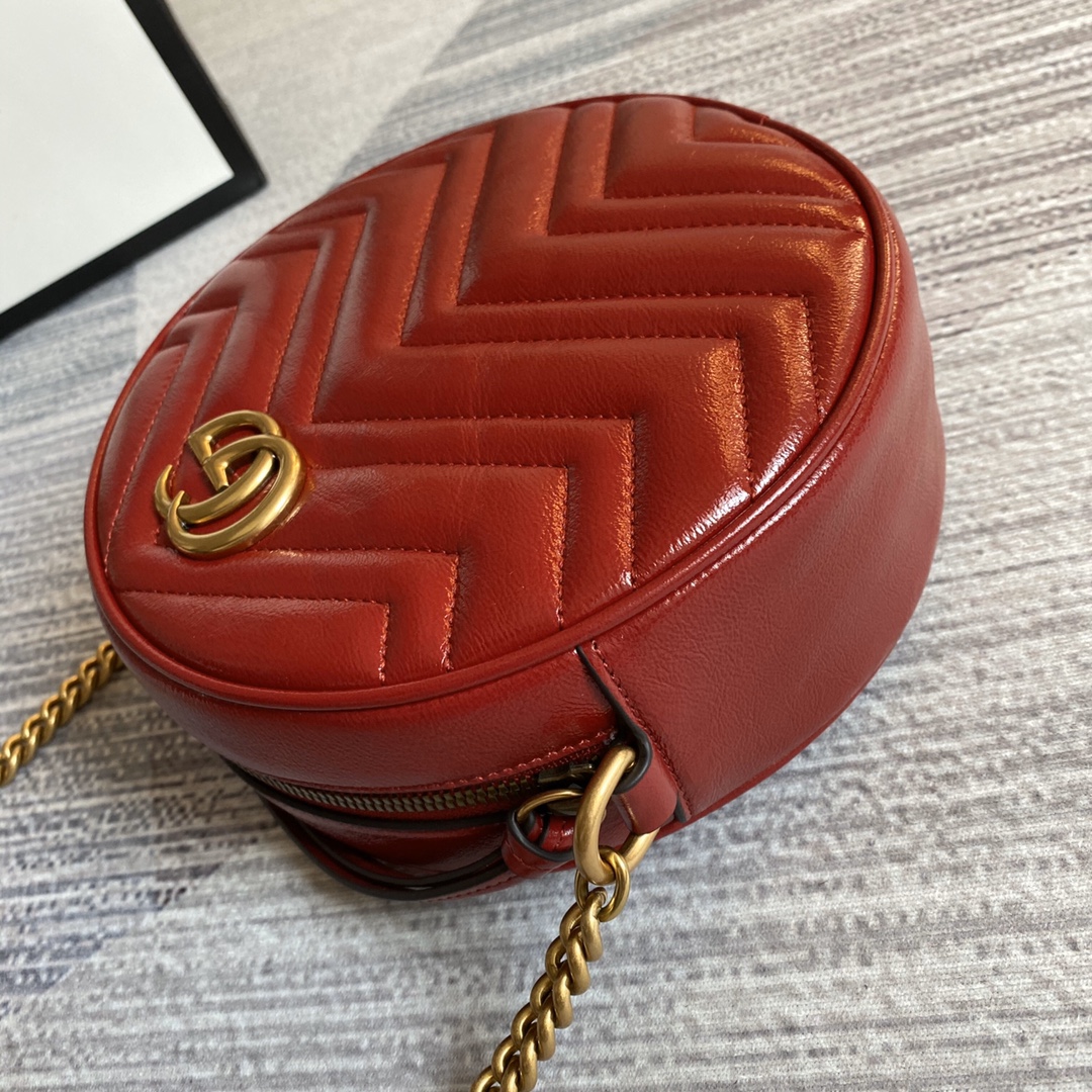 Marmont Mini Round Shoulder Bag 550154 Red